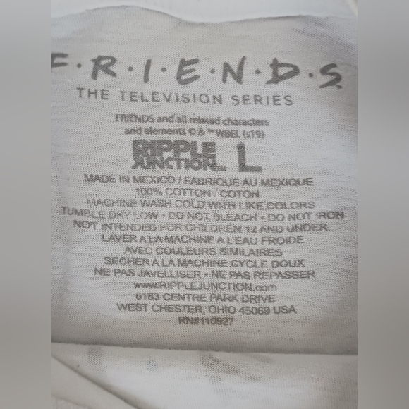 Friends Television Series T Shirt Large Men Made In Mexico Pre-owned - Picture 4 of 5